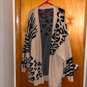 Animal print cardigan